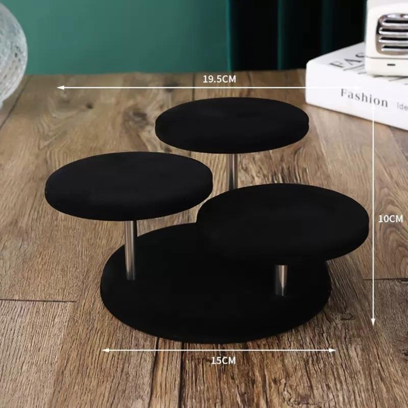 Elegant Jewelry Organizer Showcasing Accessories Fabric Material Rings Display Stand Great for Jewelers and Enthusiasts