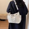 Corduroy Bag Large Capacity Tote Bag Women's Shoulder Bag Student Class Big Bag