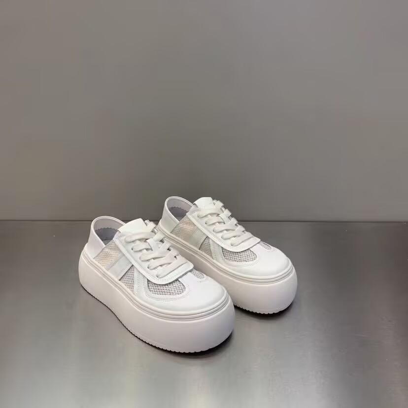 Niche design two wear thick-soled little white shoes women's 2025 summer new versatile breathable trend heightening casual board shoes