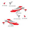 Car Body Side Sticker Red+Deep Grey Racing Sport Styling Graphic Decal Both Side
