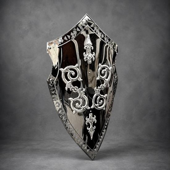 Medieval Stainless Steel Armor Shield Historical Knight LARP Battle Steel
