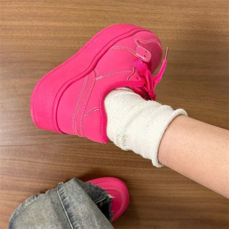 Super fire heightening thick baseplate shoes new spring and summer niche leisure sports dopamine shoes