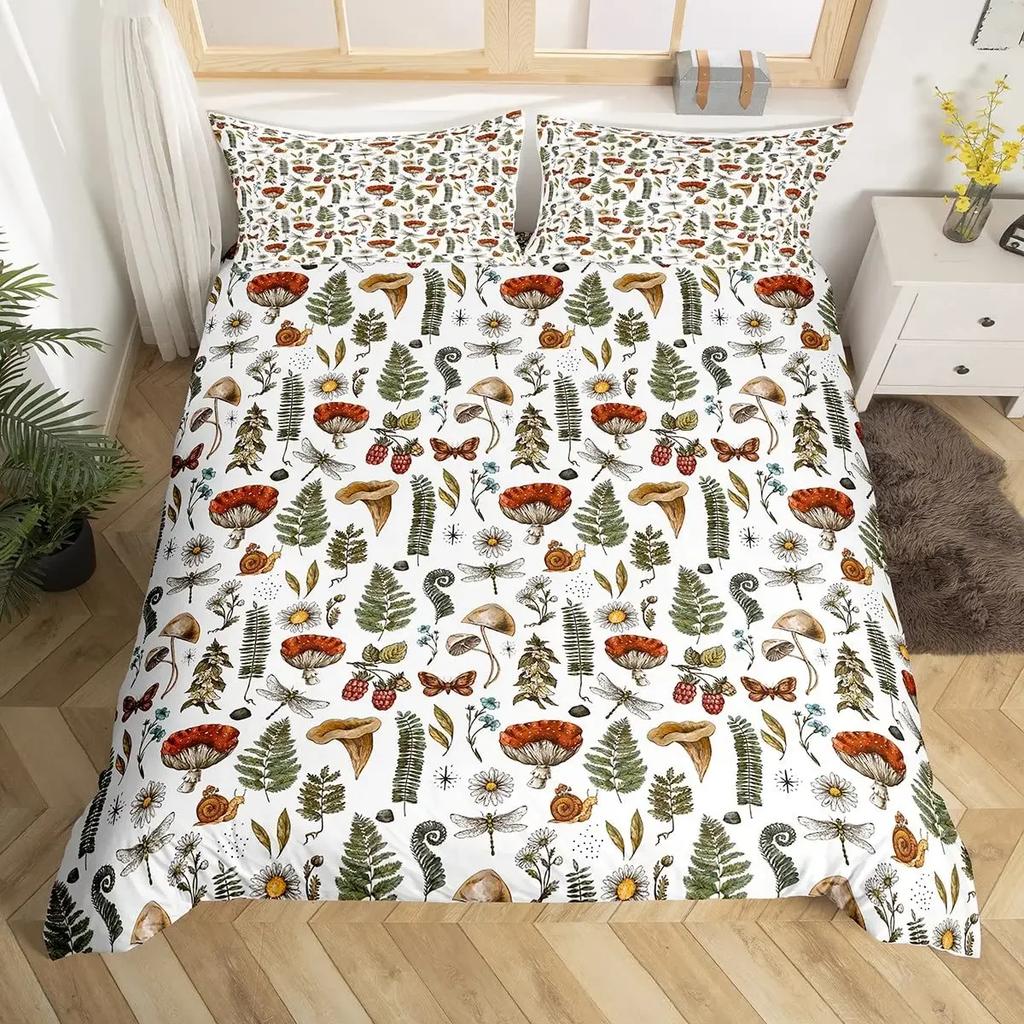 Colorful Floral Duvet Cover Bedding Single Double Bed King Size Black Graphic Print Bohemian Floral For Home Room Decor 3 Pcs