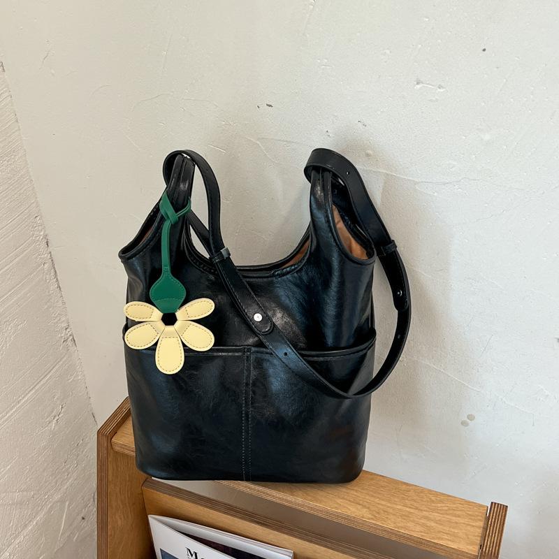 Autumn And Winter Korean Version Fashionable And Simple Shoulder Bag, Messenger Bag, Commuter Tote Bag, Large-Capacity Bag For Women
