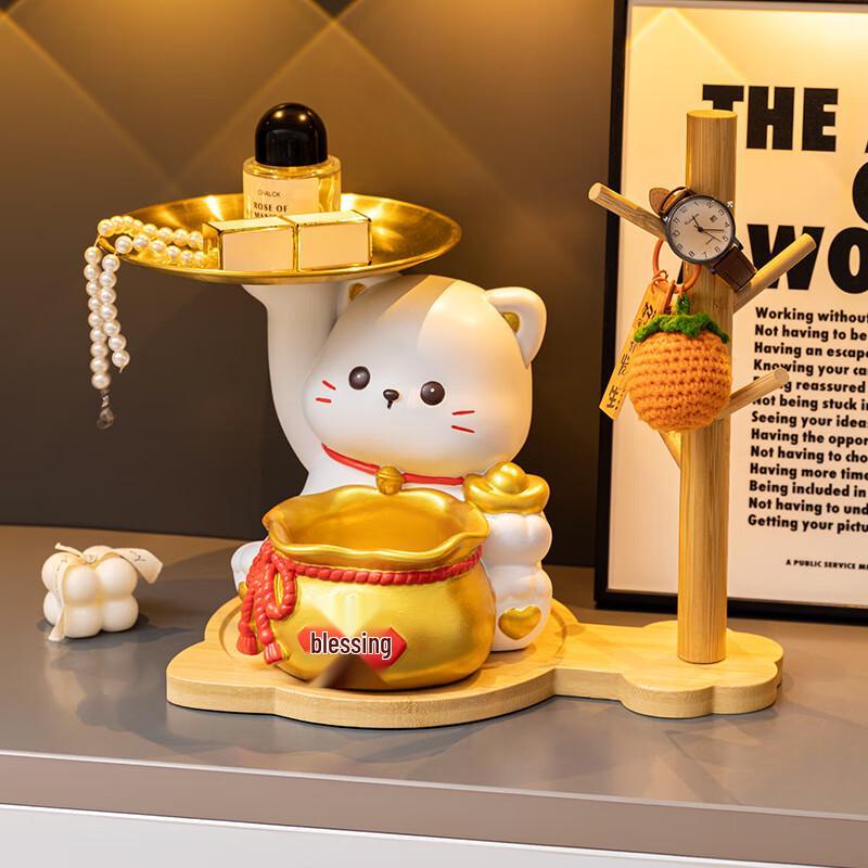 Yuyi Angel Lucky Cat Entryway Storage Shelf