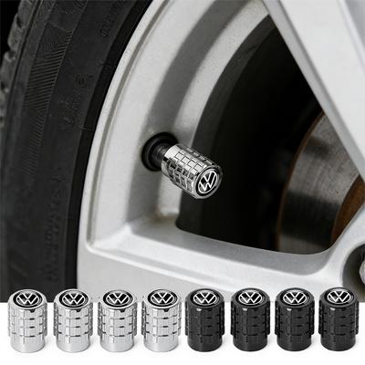 4pcs Aluminum Alloy Car Wheel Tire Valve Caps Tyre Rim Stem Covers Airdust for Volkswagen VW Golf 6 7 MK4 TSI TDI Magotan B5 B6 C333