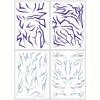 Large Kpop Purple Makeup Tattoo Stickers - Demon Body Art with Laser Lightning Effects, Highquality Stickers, Body Art Stickers