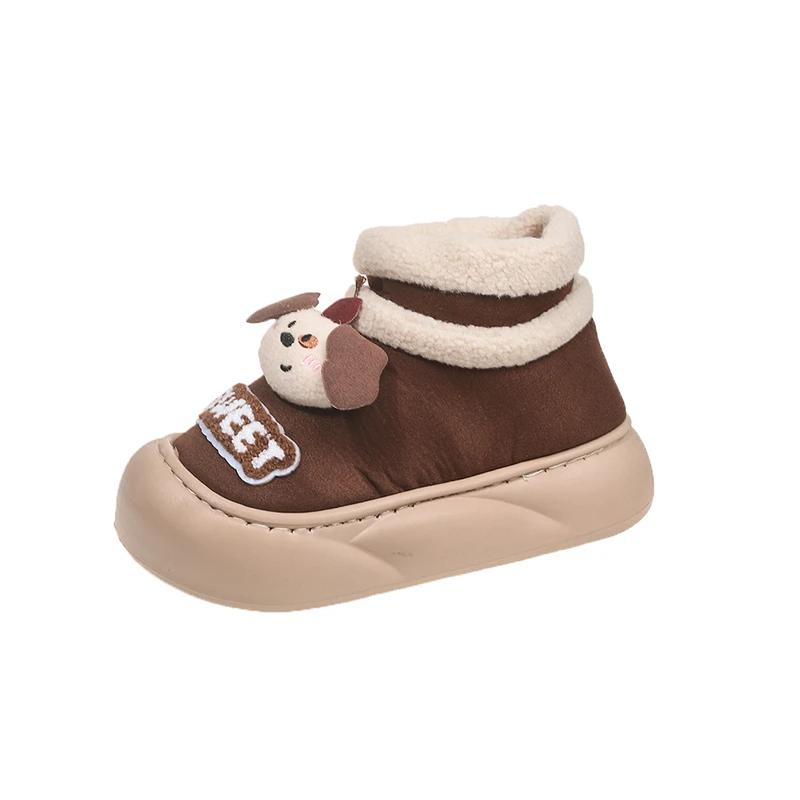 Fashion 2025 Cute Bear New Fashion Fluffy Thick-Soled Shoes Women's Comfortable and Warm Cotton Shoes Women's Non-Slip Indoor Slippers