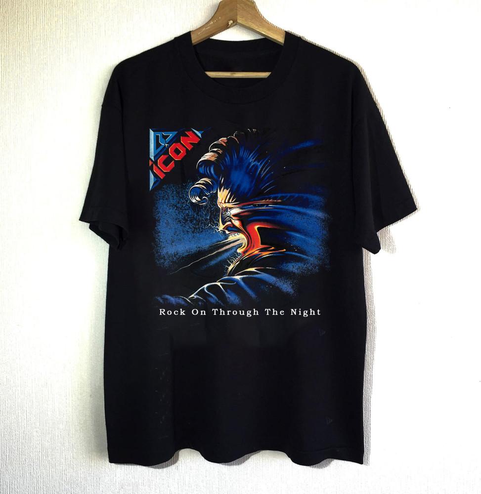 Icon band Rock On Through The Night Icon Album Unisex Cotton Tee Shirt MC069 Unisex T-Shirt