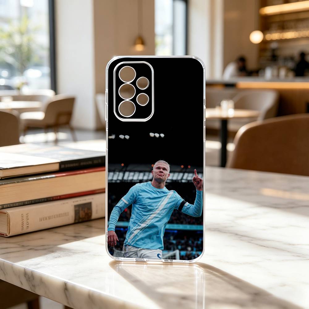 F-Football E-Erling H-Haaland Phone Case For Samsung S25,S24,S21,S22,S23,S30,Ultra,S20,Plus,Fe Transparent Cover