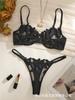 Ultra-Thin Sexy European & American Lingerie Set: Sensual Bra & Thong