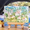 1 Roll/bag Landscape Tape PET Small Village Series House Landscape Hand Account Base Material DIY Decoration Card Gift Sticker