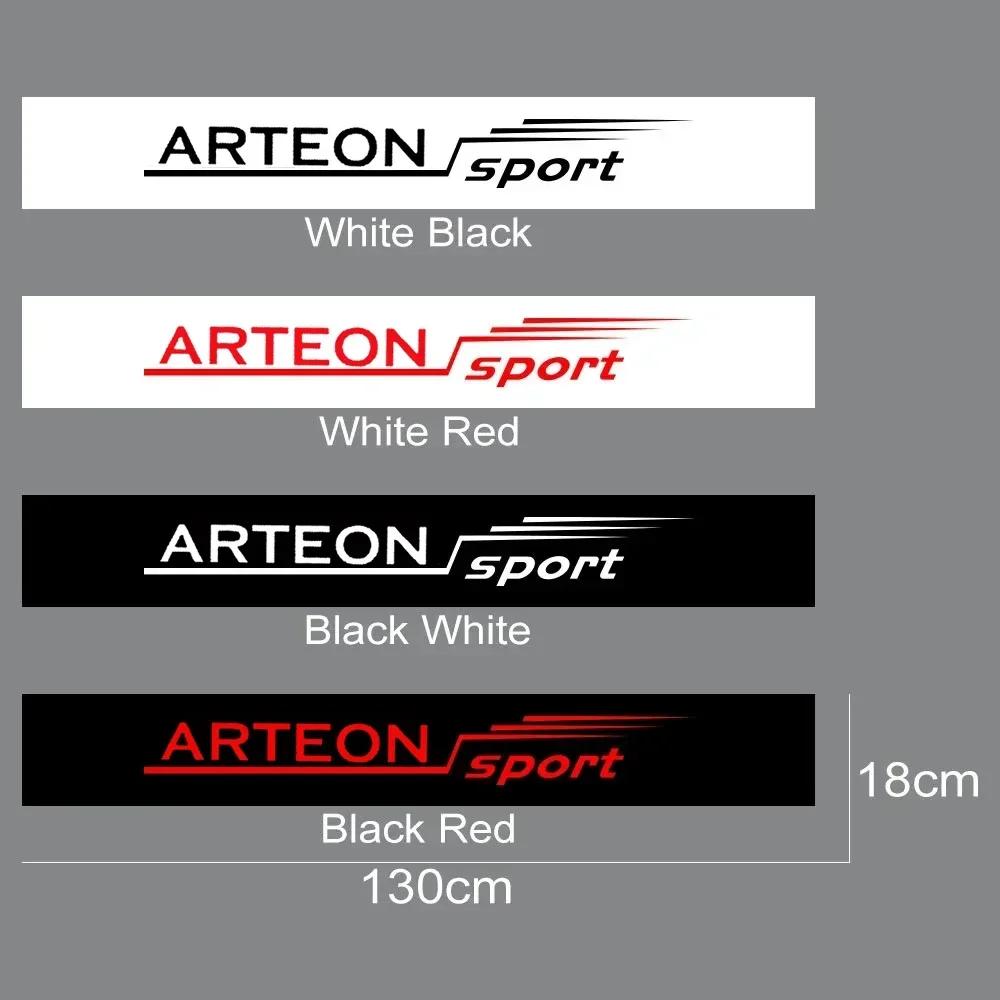 HAT1 Car Exterior Front Window Sticker Windshield Sport Decals for Volkswagen VW Arteon Logo Vinyl Film Waterproof Decor Accessories