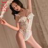 Sexy underwear steel tray gathers lace see-through milk suspender onesie pure desire to lace up backless free