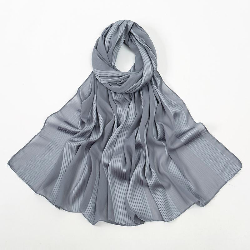 Muslim Chiffon Hijab Scarf Women Long Solid Color Head Wrap for Women Hijabs Ladies Muslim Veil Jersey Hijabs Islamic Headscarf