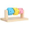 Wood Hamster Grinding Toy Chewable Wooden Block Toy Interactive Wooden Chew Toy  Small Pets