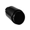 1 Pcs Universal Car Carbon Fibre Tail Throat Stainless Steel Bright Black Twill Glossy Muffler Exhaust Nozzle Tip