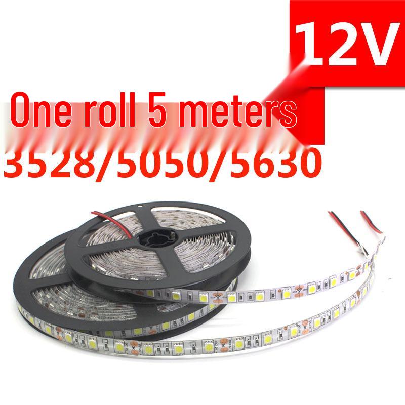5050/5630 SMD Epoxy Waterproof Flexible LED Light Strip - High Brightness, 5 Meters, 12V/24V/36V