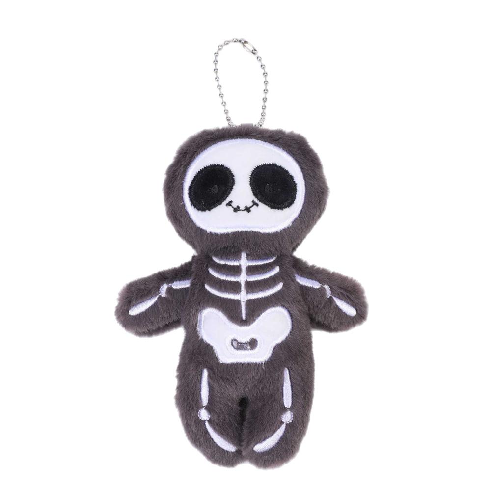 Halloween Funny Skull Mummy Plush Toy Bat Creative Stuffed Doll Keychain Bag Pendant Key Hanging Decor Fun Holiday Gifts