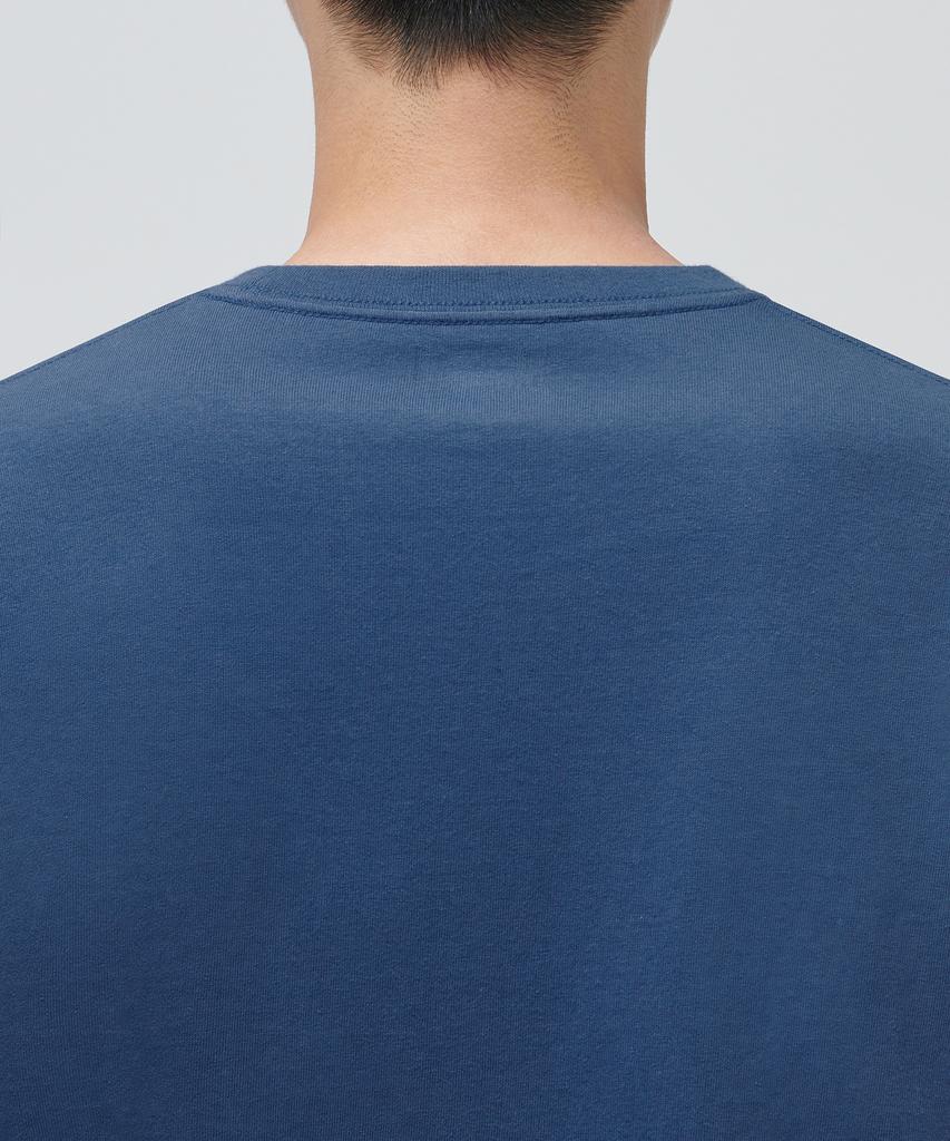 MUSINSA STANDARD Crew Neck Long Sleeve T-Shirt [Grayish Blue]