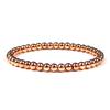 14K Gold Color-Preserving Cross Bracelet with 4-8mm Plated Copper Beads