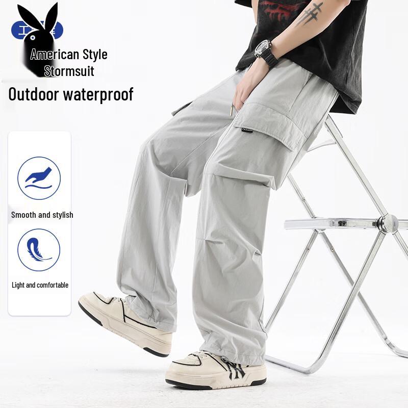 PLAYBOY Unisex Casual Outdoor Quick-Dry Cargo Pants