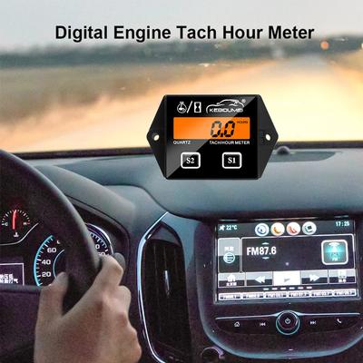 Kebidumei digitální otáčkoměr motoru, otáčkoměr, LCD displej s otáčkami motoru pro auto, motocykl, zdvih motoru, loď, čtyřkolka, moto