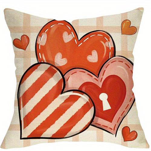 

Home Decor Valentine s Heart Love Kiss XOXO Pillows Pattern Cushion Cover Suitable for Sofa Bedroom Car Pillow Cover 40x40cm 16x16in