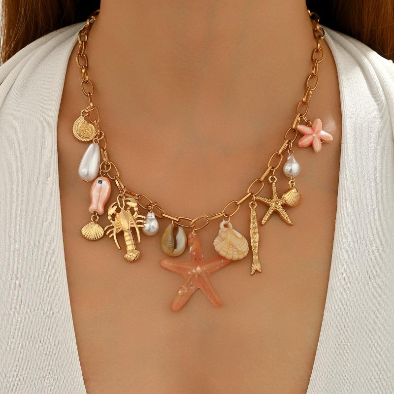 Necklace New Imitation Pearl Pendant Niche High-end Bohemian Clavicle Chain Women's Accessories