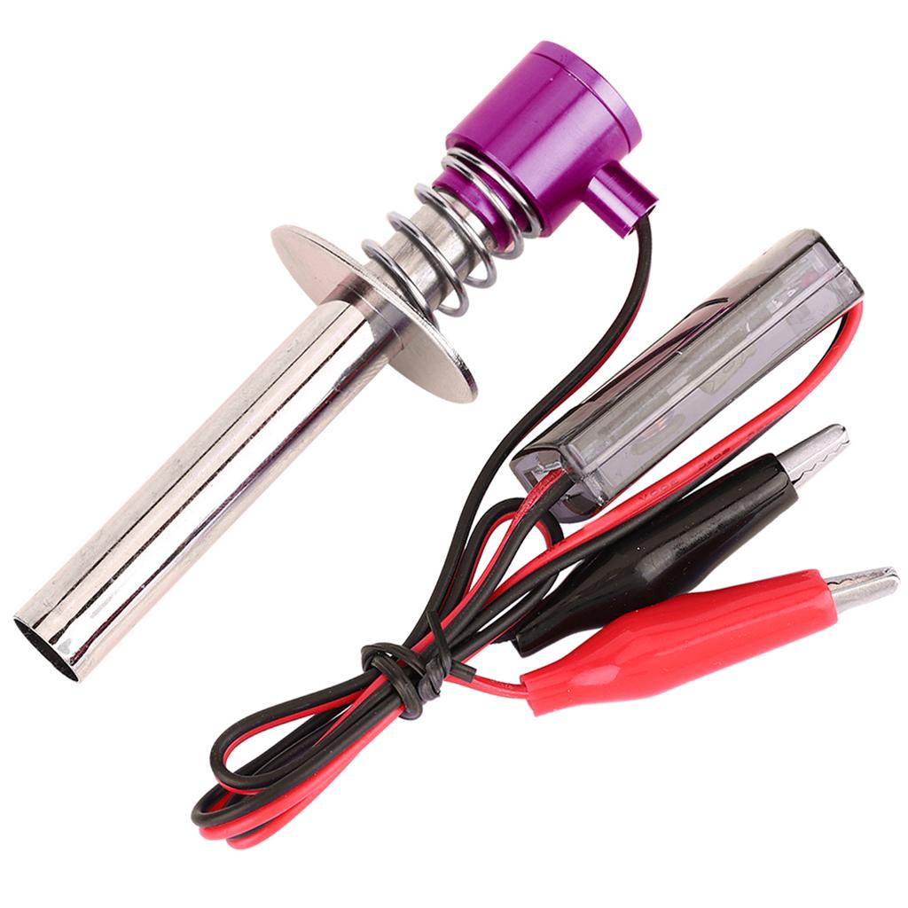 6V  24V Electronic Glow Plug Starter Igniter Fit for Nitro RC Car Engine (Purple)