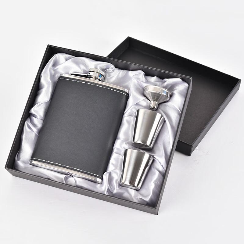 Shangqi Matte Black Stainless Steel Hip Flask