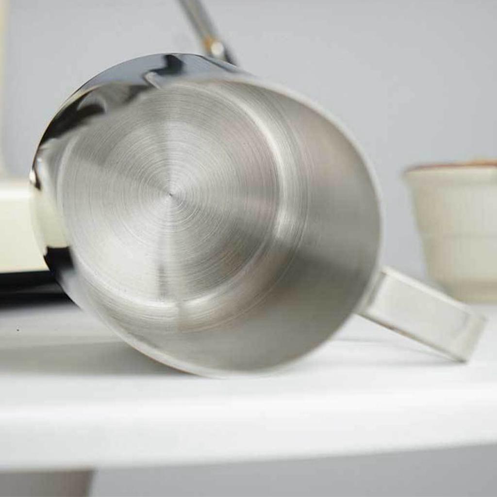 Milk Frothing Cup Stainless Steel Eagle Spout Milk Froth Pitcher 350ml Coffee Steaming Pitcher with Scale for Cafe