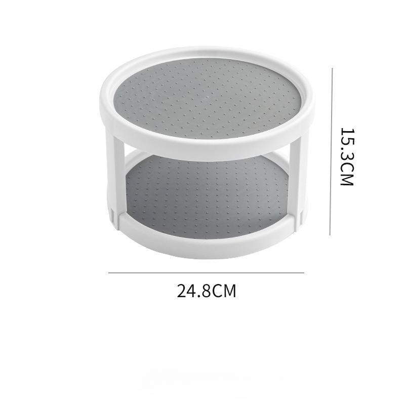 Rotating Condiment Storage Rack Kitchen Condiment Rack TurntableTabletop Cosmetics Storage Rack