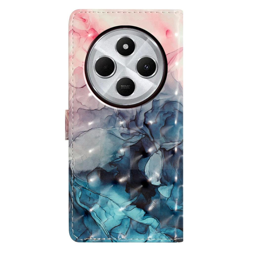 Per Xiaomi Poco C75 4G/Redmi 14R 5G/14C 4G Custodia in Pelle PU Stampa Motivo 3D Portafoglio Cover per Telefono