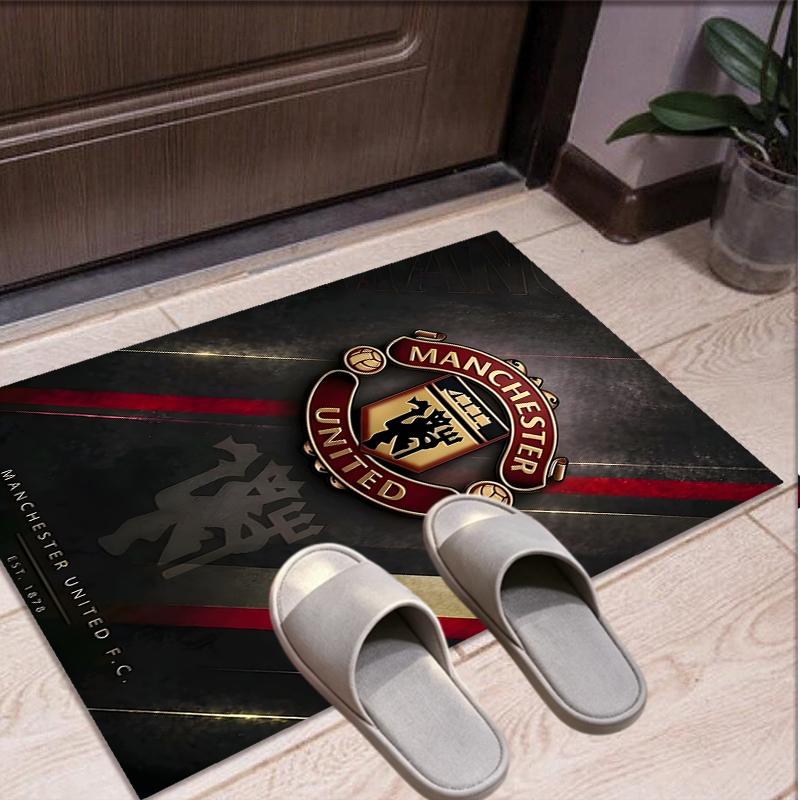 Manchester United F.C Pattern Rug, Indoor/Outdoor Mat, for Picnic, Gameroom, Bedroom, Office, Living Room, Home Decor Carpet, Birthday Gift