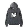 Anime Attack on Titan Levi Ackerman Hoodie, Double Sleeve Japanese Text Print Pullover Sweatshirt Long Sleeve Streetwear for Men Women