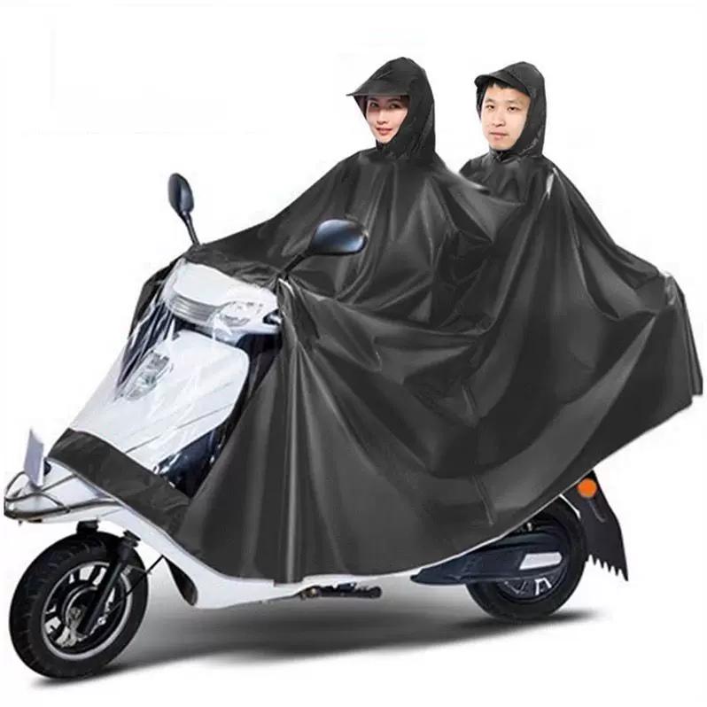 Authentic Raincoat for Electric Bikes and Motorcycles, Rain Poncho for Adult Riding, Single or Double Rider, Enlarged Size
