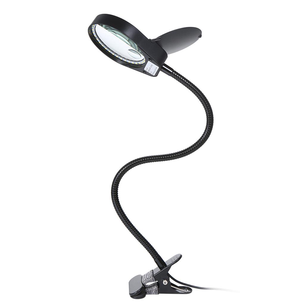 Tomshine LED 3XCelsius10X Magnifier Glass with Clamp Clip Table Light Desk Lamp Magnifying Lens Design Illuminated Dimmable Brightness    