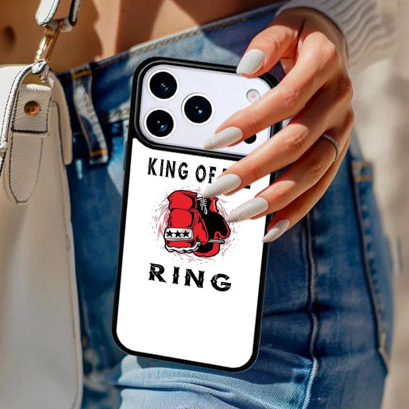 Boxing Gloves boxing King Phone Case For iPhone 17 Air 14 15 13 12 Max Cover For Apple 14 15 16 16e 11 Pro Max Plus Coque