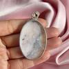 925 Sterling Silver Pendant Pink Opal Pendant With Silver Chain Necklace