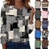 Långärmade skjortor för kvinnor Söta grafiska T-shirts Blusar Casual Plus Size Basic Toppar Pullover