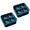 2Pcs Shark Silicone Ice Mold Novelty Cocktail Ice Cube Tray for Whiskey Juice Easy-Release BPA Free Ice Maker Bars Party Supplies