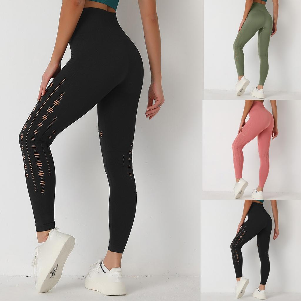 Women's Seamless Knitting High Waist Tight Fitting Hip Lift Motion Yoga Pants