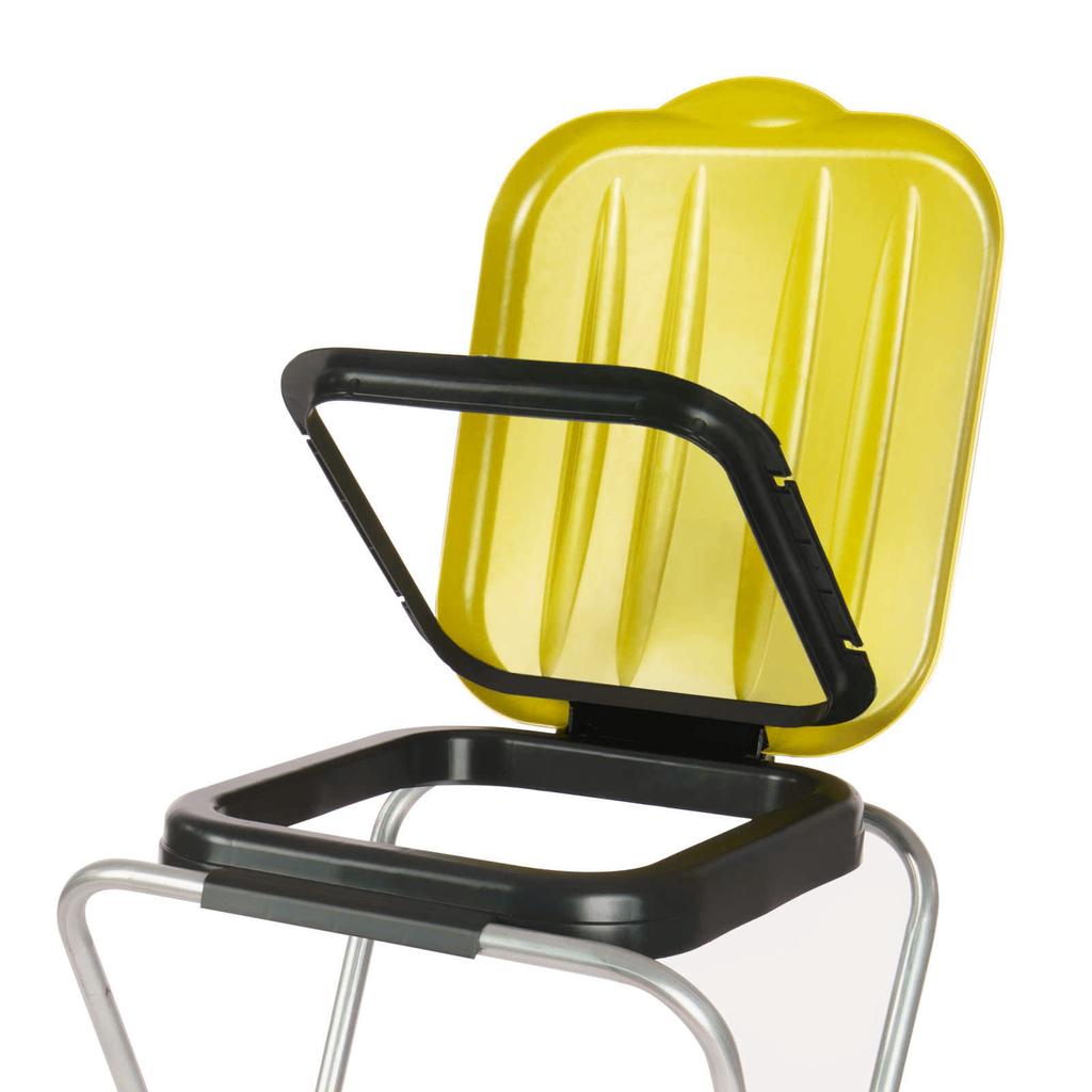 Wall-Mounted Waste Sorting Holder, Yellow - 120L Bags