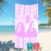Customizable personalized beach towels Billie Eilish themed designs.Suitable for the beach, yoga, sports;ideal as beach accessories