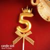Large Gold Number Candles for First Birthday, Full Moon, Children's Cake Decorations, and Party Accessories.