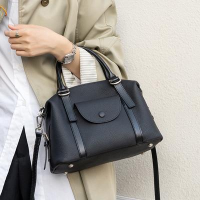 Damenhandtasche aus echtem Leder, Umhängetasche, modische Handtasche, vielseitige, lässige Pendlertasche mit einer Schulter