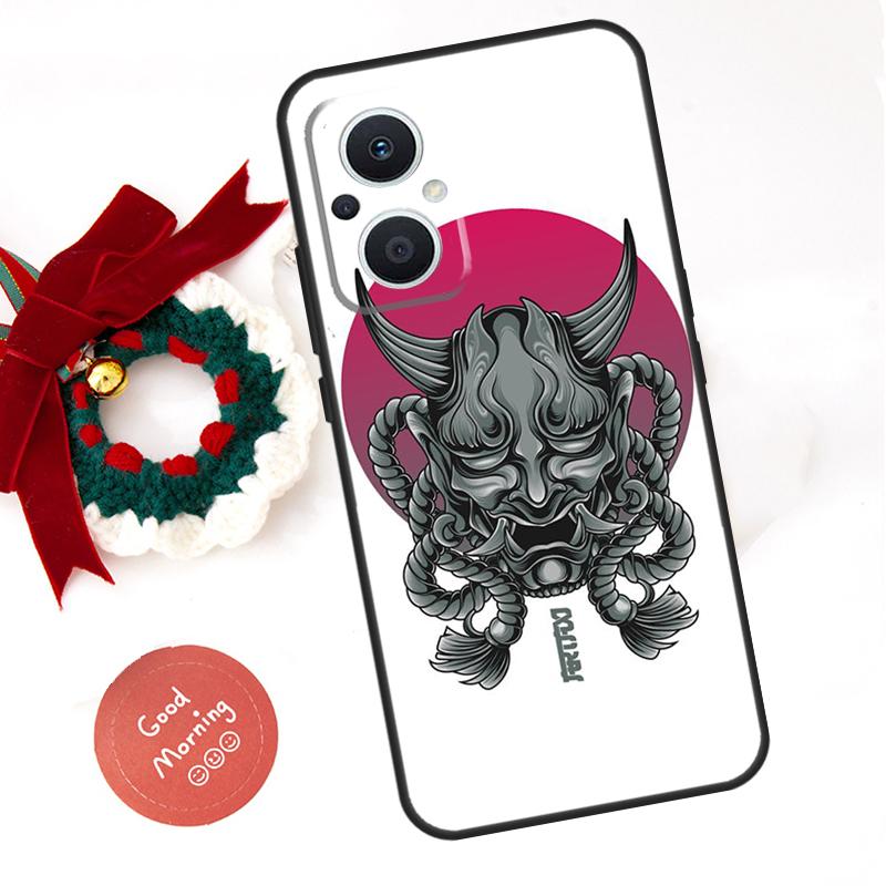 Samurai Oni Mask Funda For OPPO Reno 14F 14 13 12 11 10 Pro 11F 12F 13F 7 8 Lite OPPO Find X8 X5 X9 Pro Case