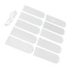 11 Pcs Set Acrylic Blanks Clear Rectangular Acrylic Place Cards with White Ribbon for Wedding Birthday Party