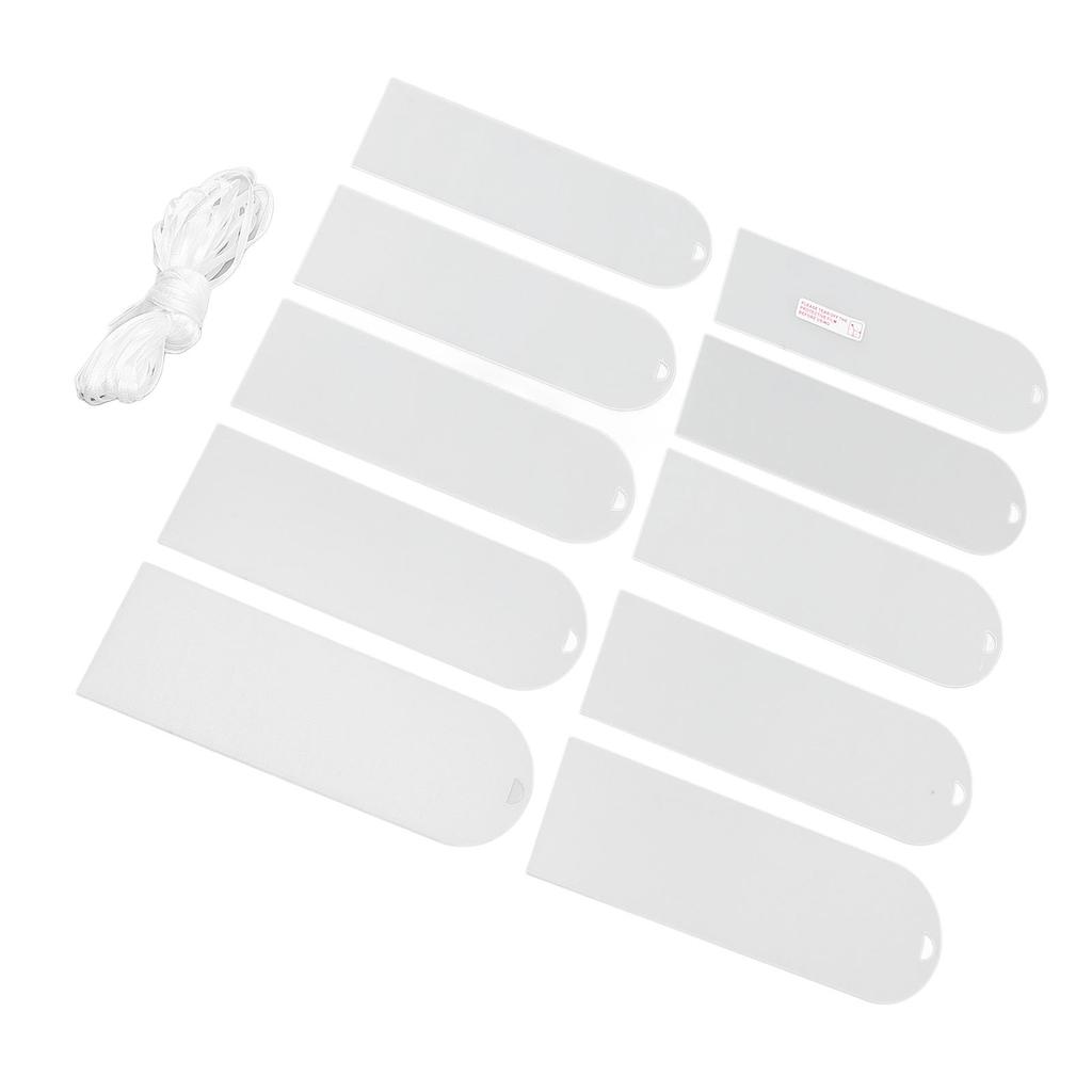 11 Pcs Set Acrylic Blanks Clear Rectangular Acrylic Place Cards with White Ribbon for Wedding Birthday Party